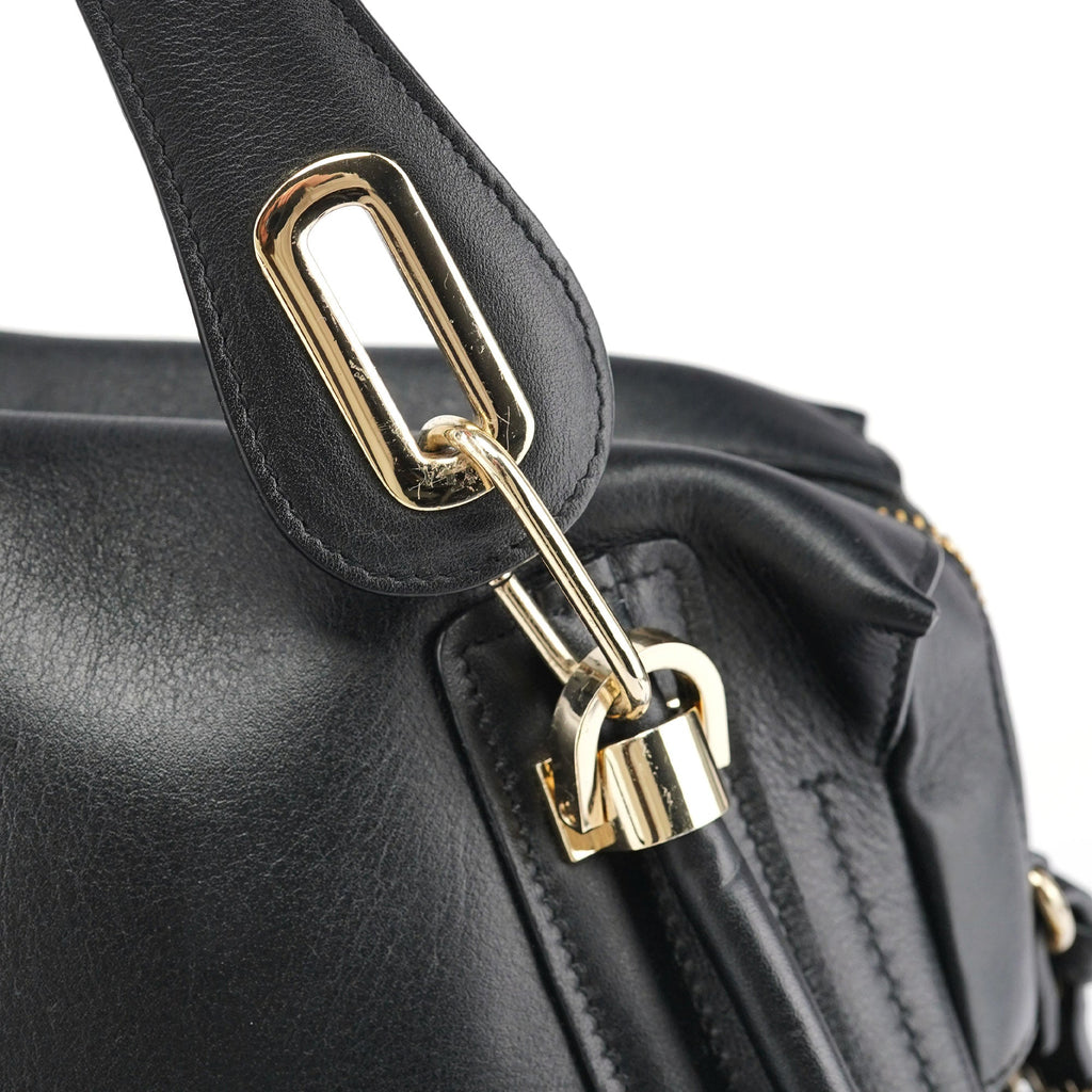 Black Silver Calfskin Paraty 2-Way Shoulder Bag