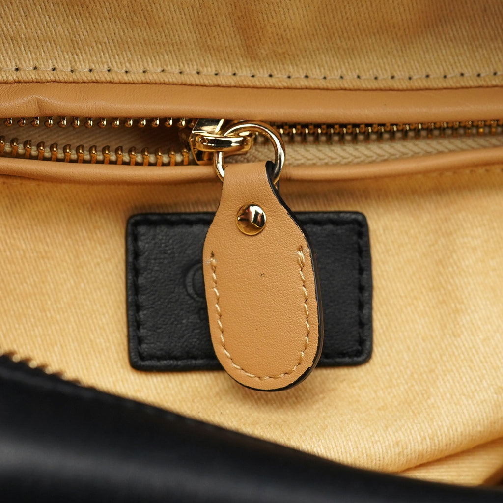 Black Silver Calfskin Paraty 2-Way Shoulder Bag