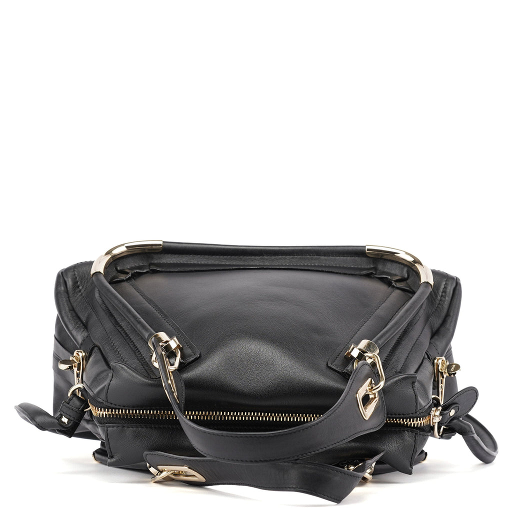 Black Silver Calfskin Paraty 2-Way Shoulder Bag
