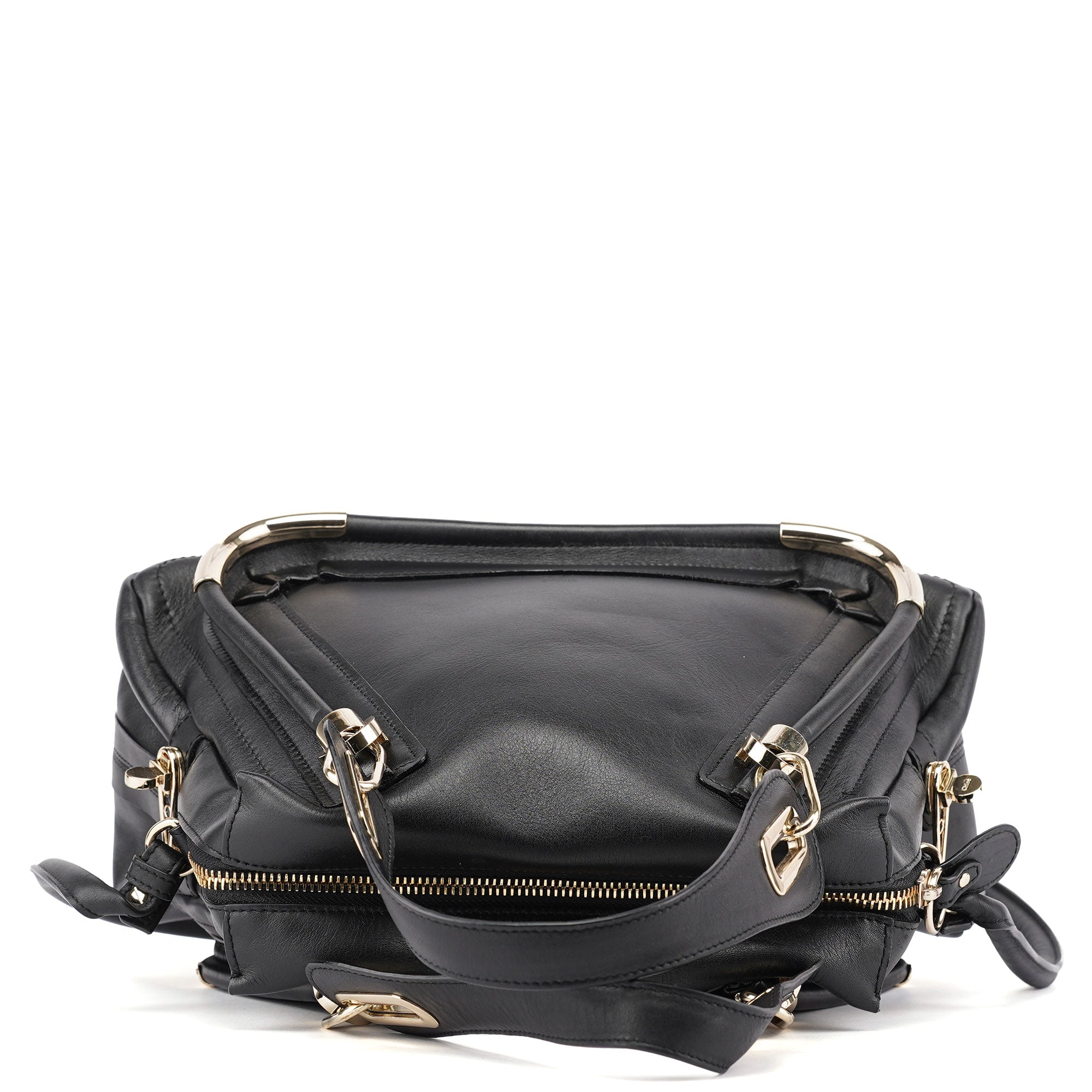 Black Silver Calfskin Paraty 2-Way Shoulder Bag