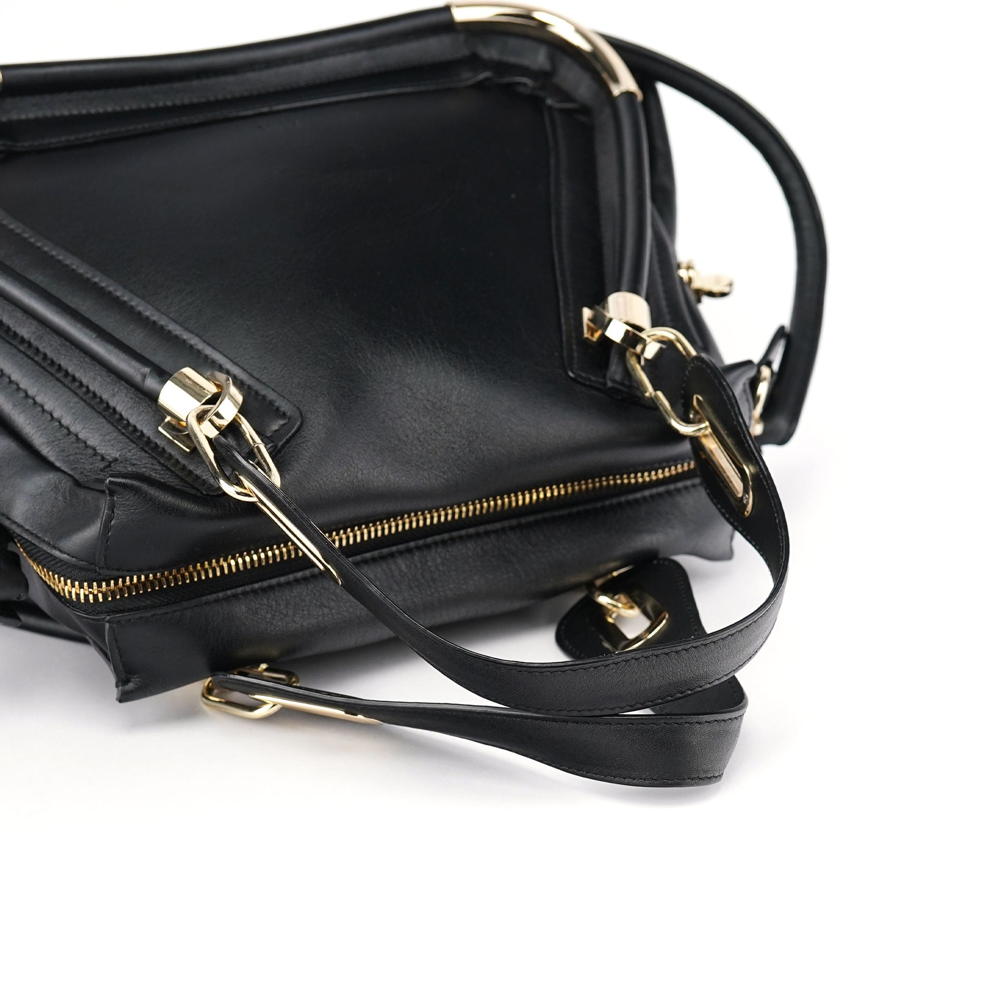 Black Silver Calfskin Paraty 2-Way Shoulder Bag