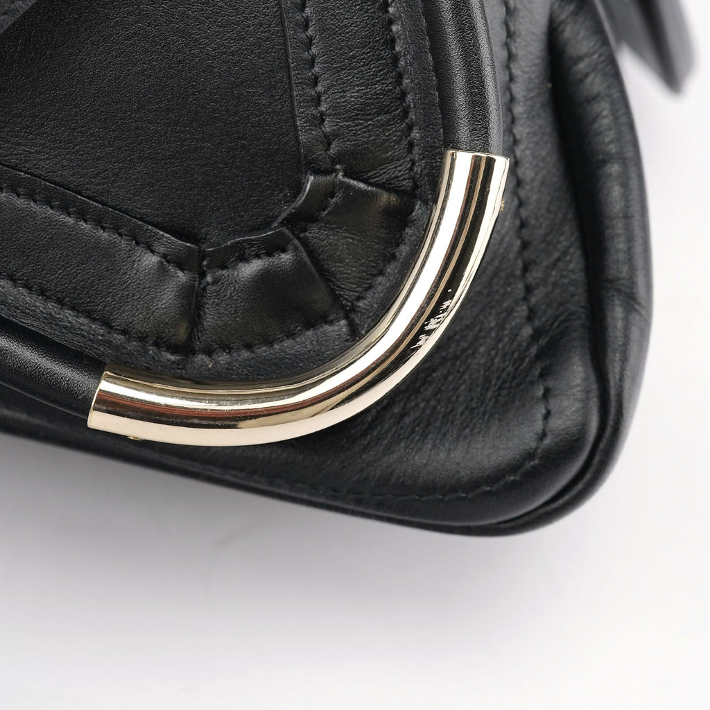 Black Silver Calfskin Paraty 2-Way Shoulder Bag
