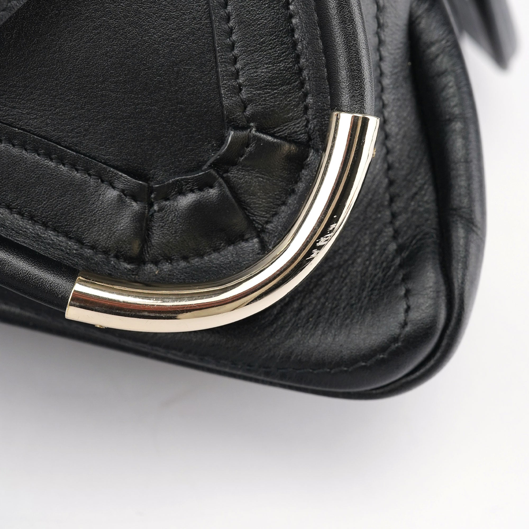 Black Silver Calfskin Paraty 2-Way Shoulder Bag