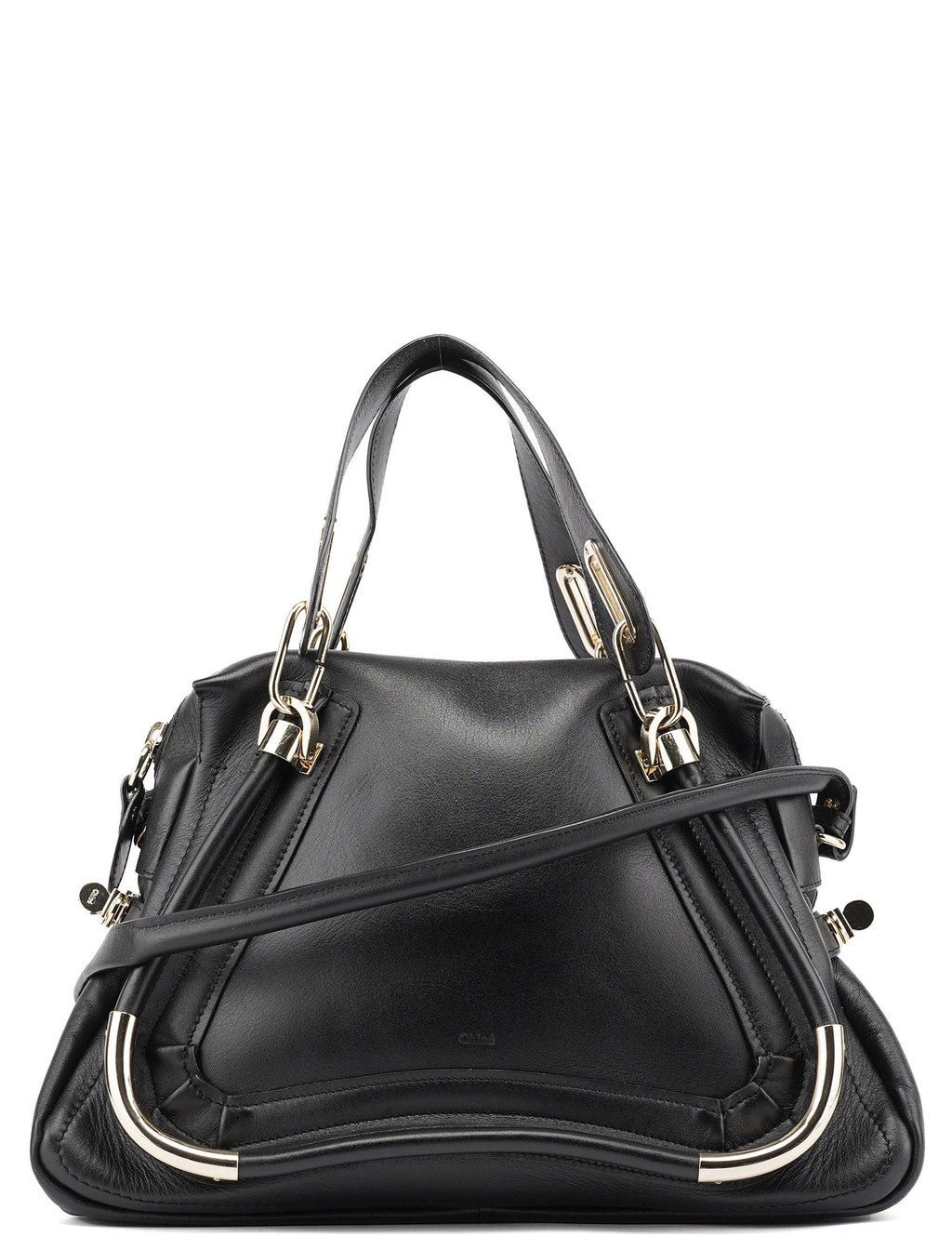 Black Silver Calfskin Paraty 2-Way Shoulder Bag