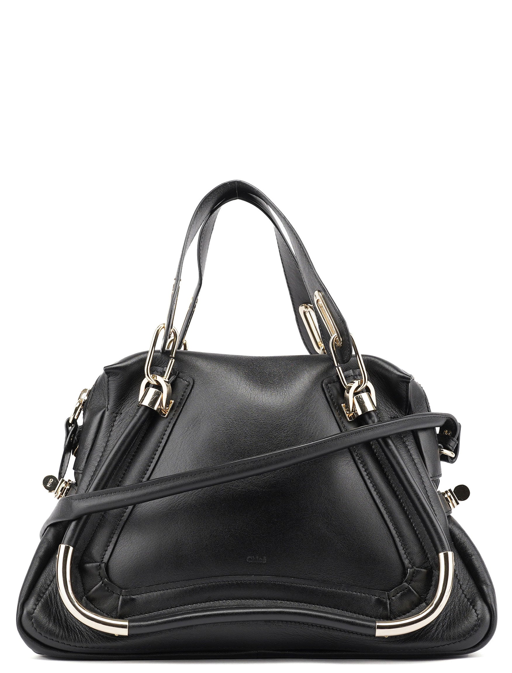 Black Silver Calfskin Paraty 2-Way Shoulder Bag