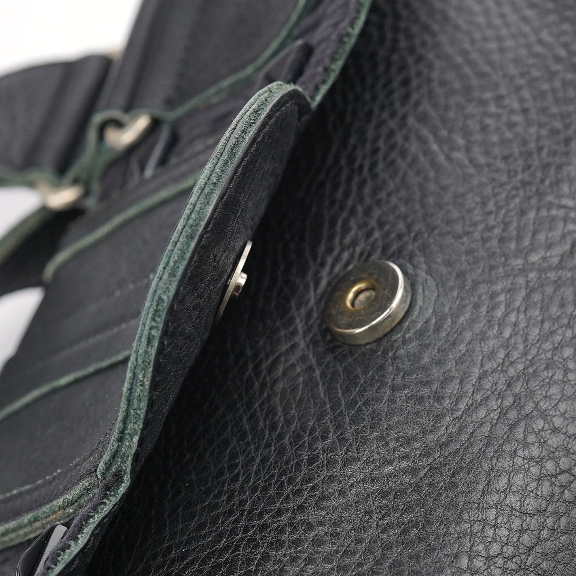 Black Studded Leather Tote Bag
