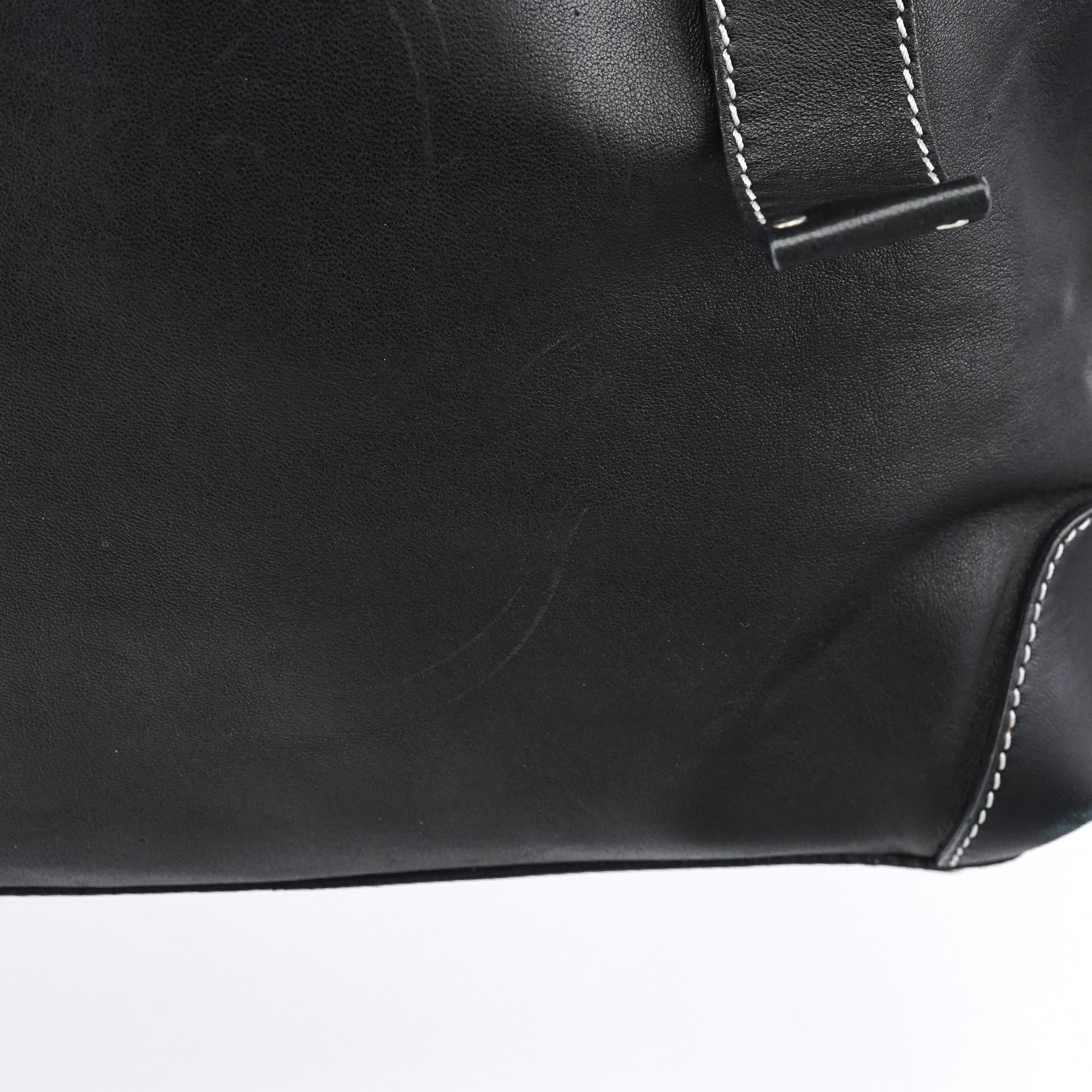 Black Studded Leather Tote Bag