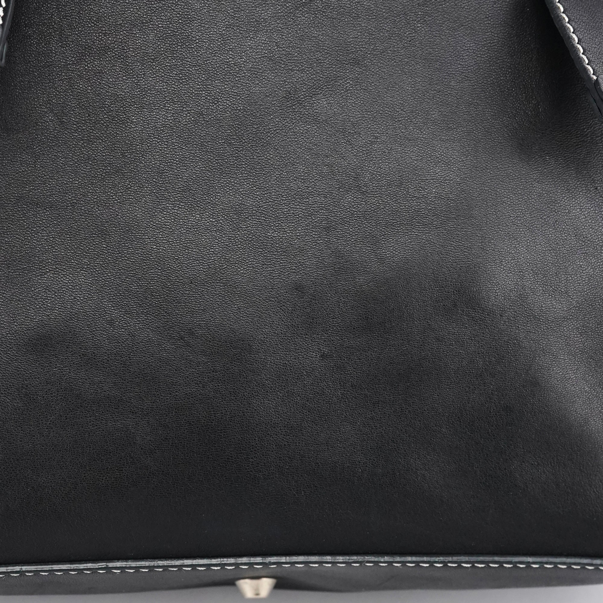 Black Studded Leather Tote Bag