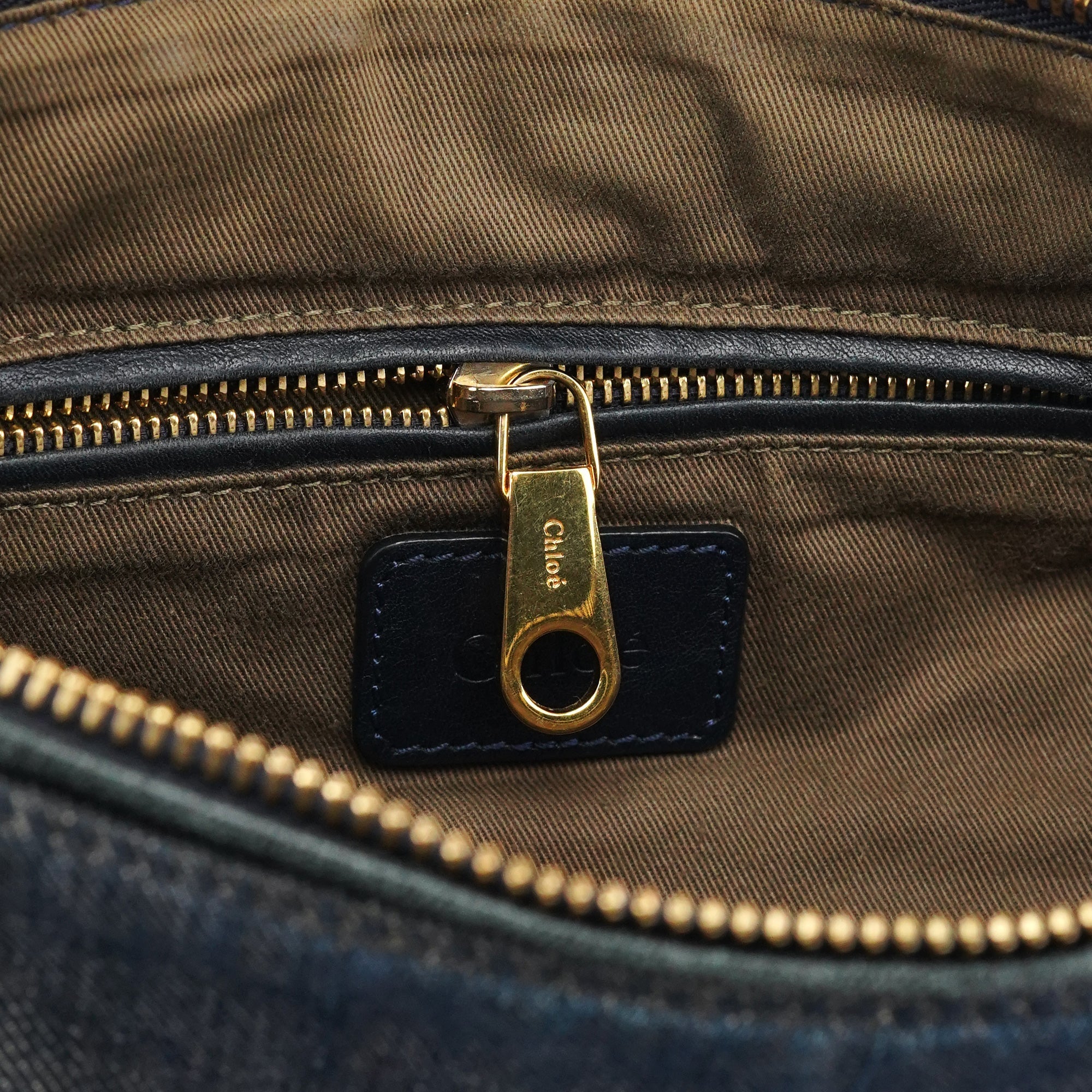 Blue Denim Leather Marcie 2-Way Bag