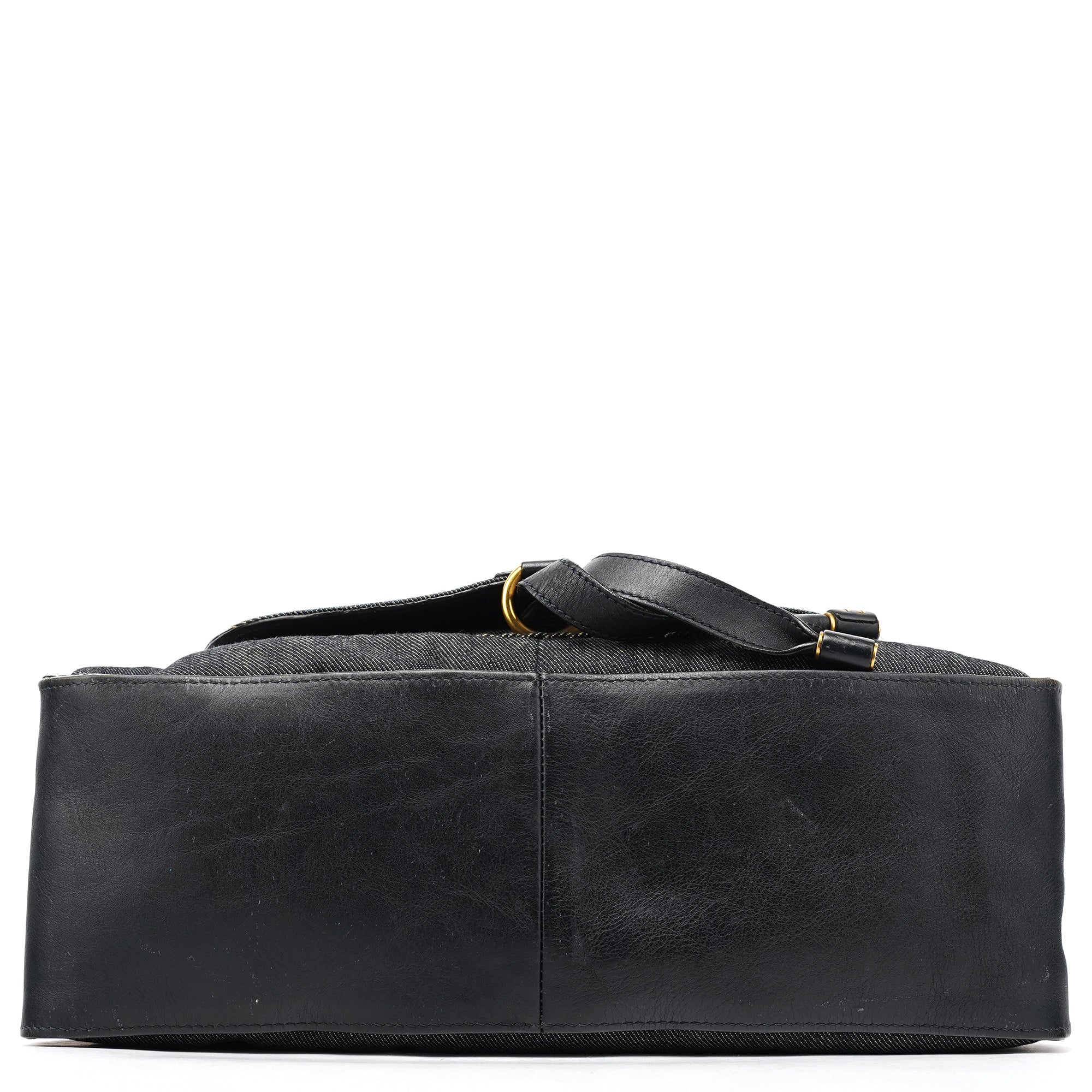 Blue Denim Leather Marcie 2-Way Bag