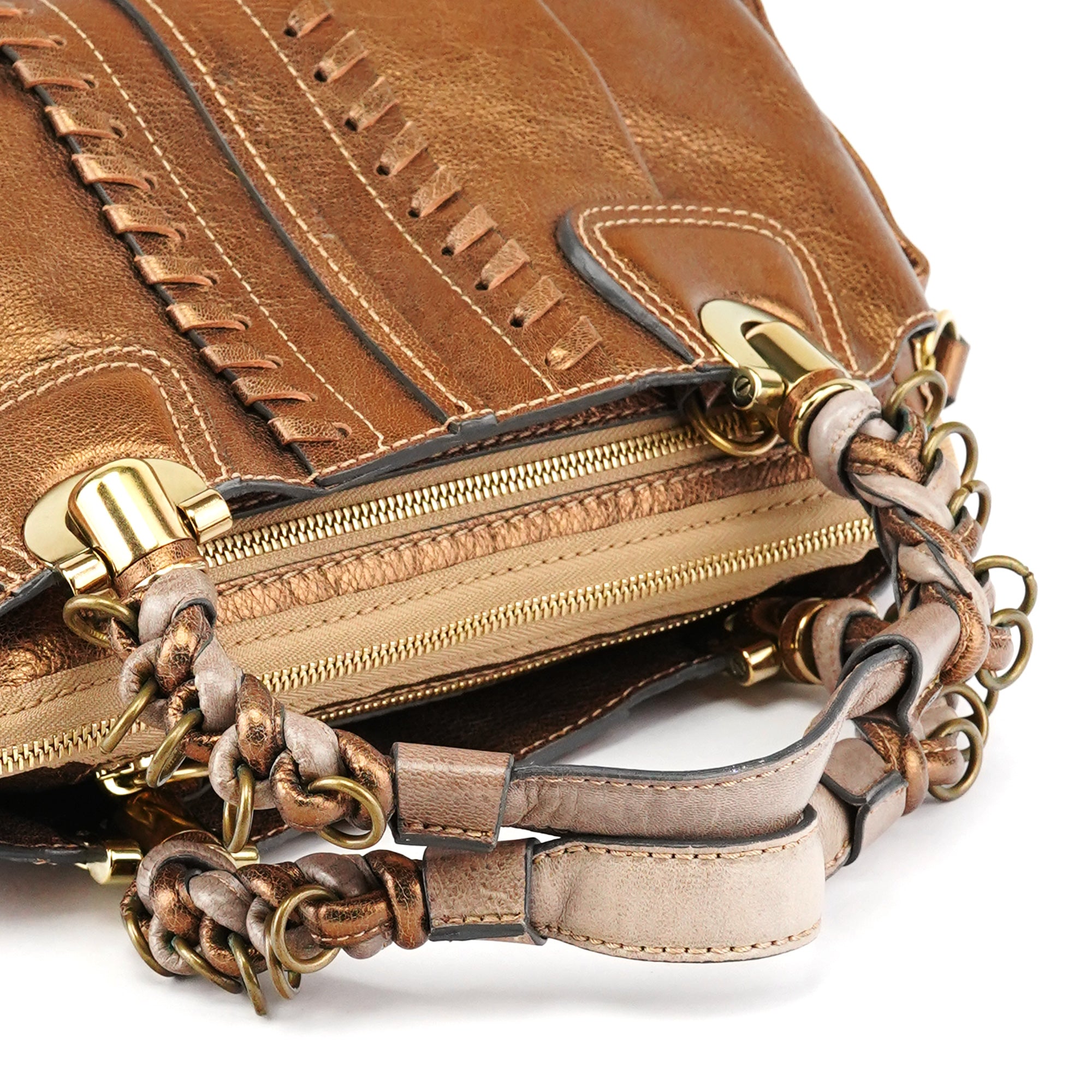 Bronze Leather Heloise Tote Bag