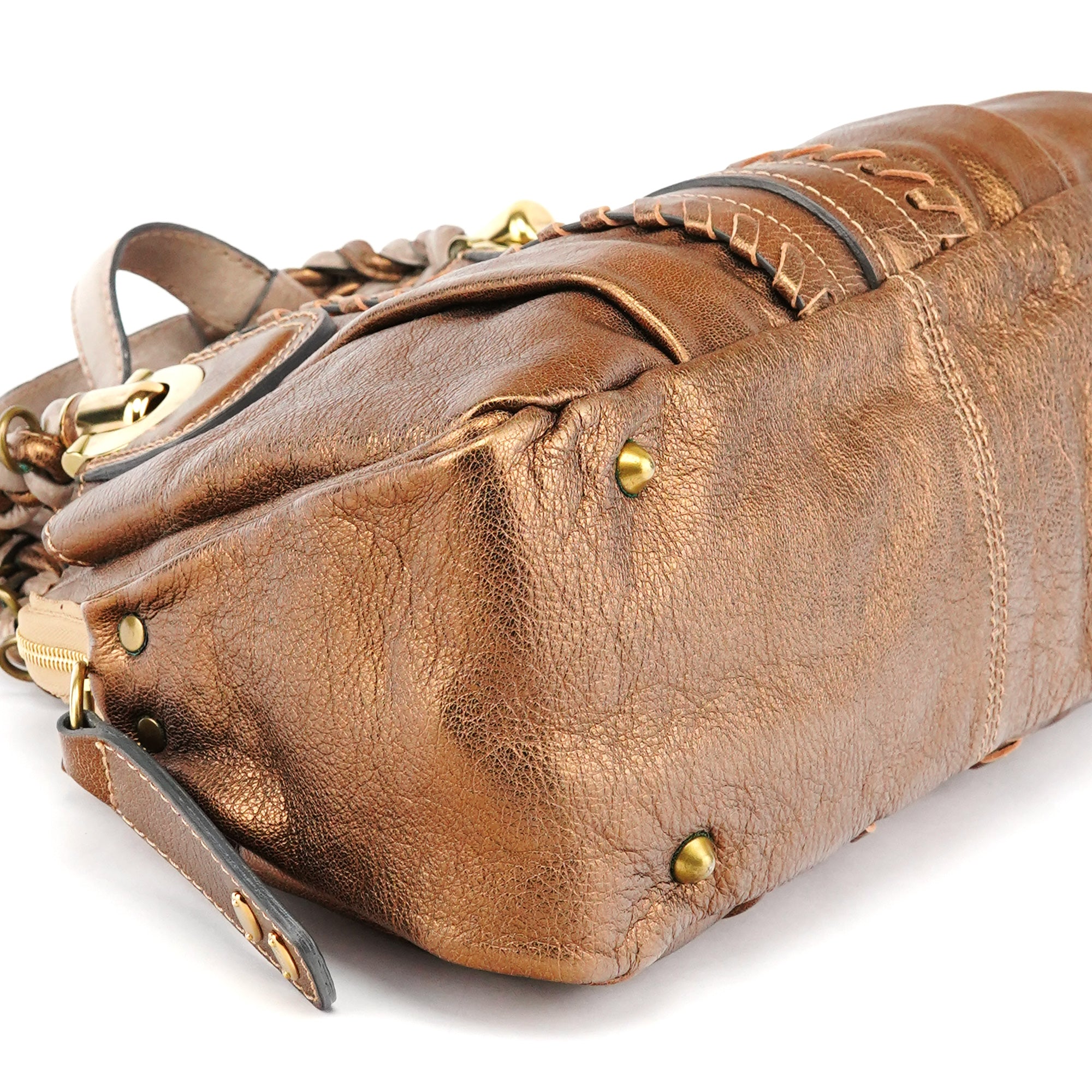 Bronze Leather Heloise Tote Bag