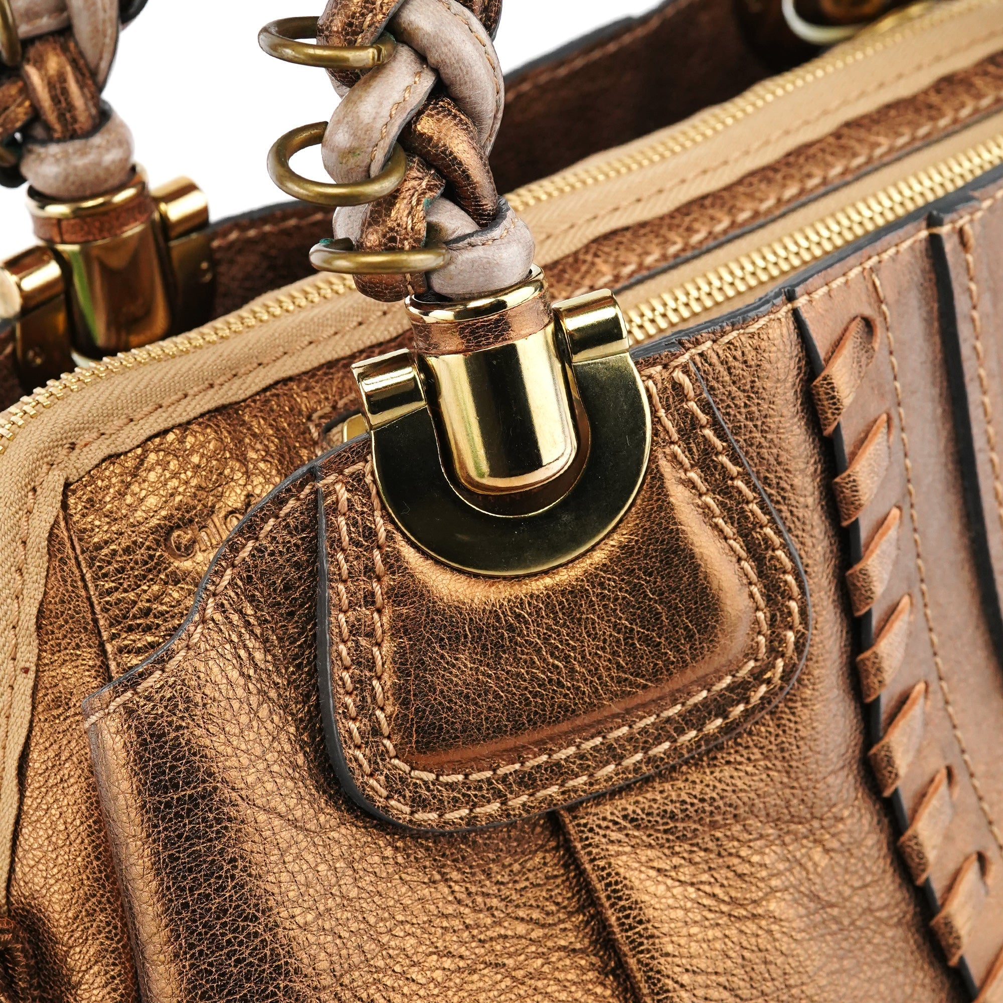 Bronze Leather Heloise Tote Bag