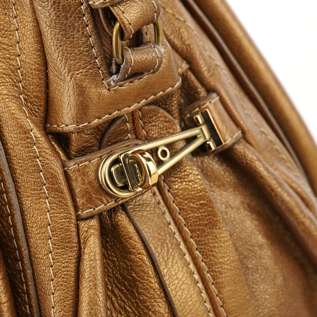 Bronze Leather Paraty 2-Way Shoulder Bag