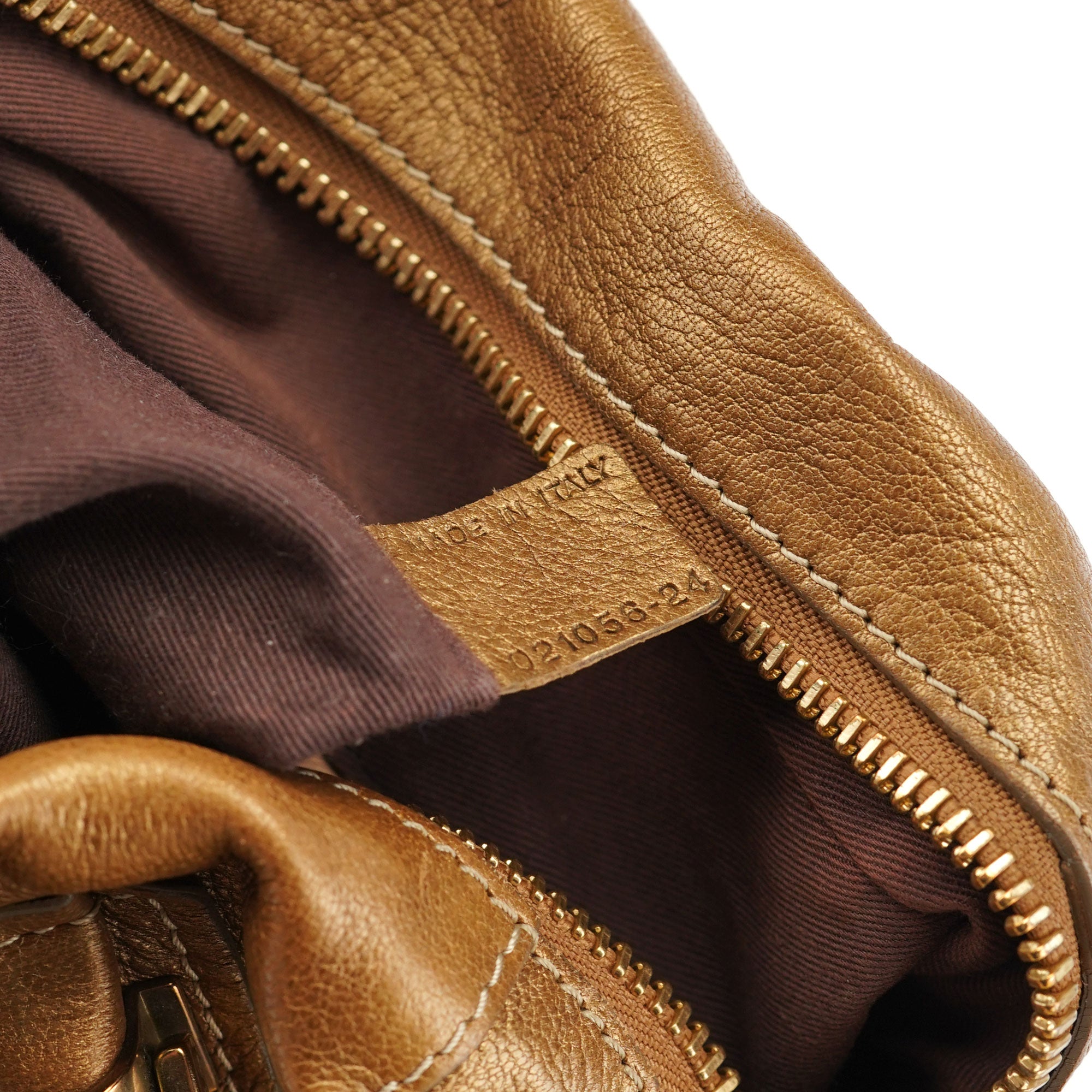 Bronze Leather Paraty 2-Way Shoulder Bag