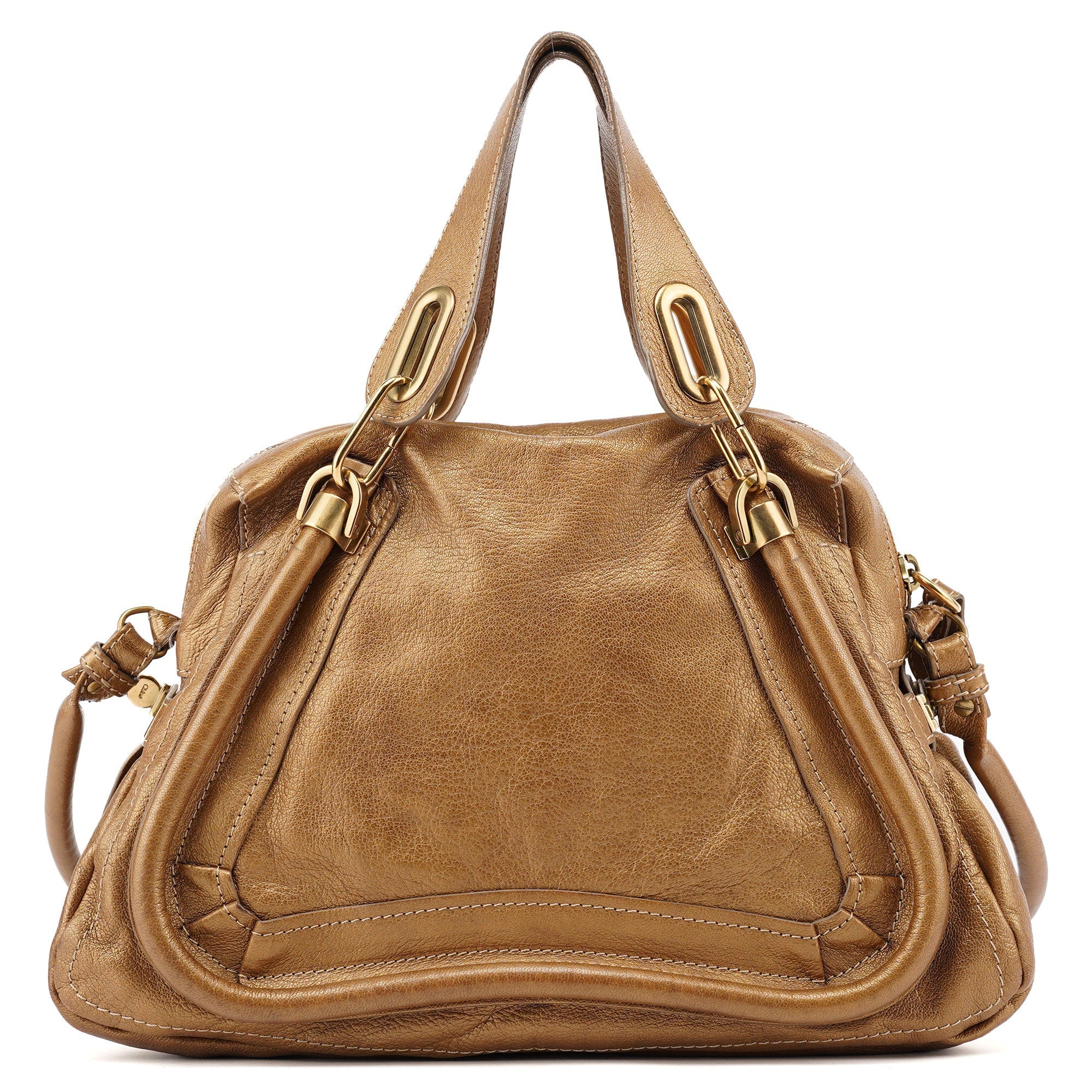Bronze Leather Paraty 2-Way Shoulder Bag