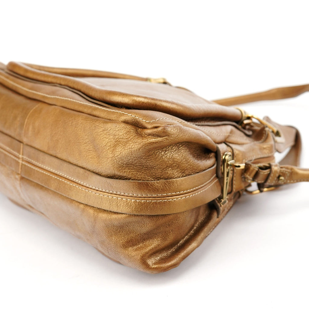 Bronze Leather Paraty 2-Way Shoulder Bag