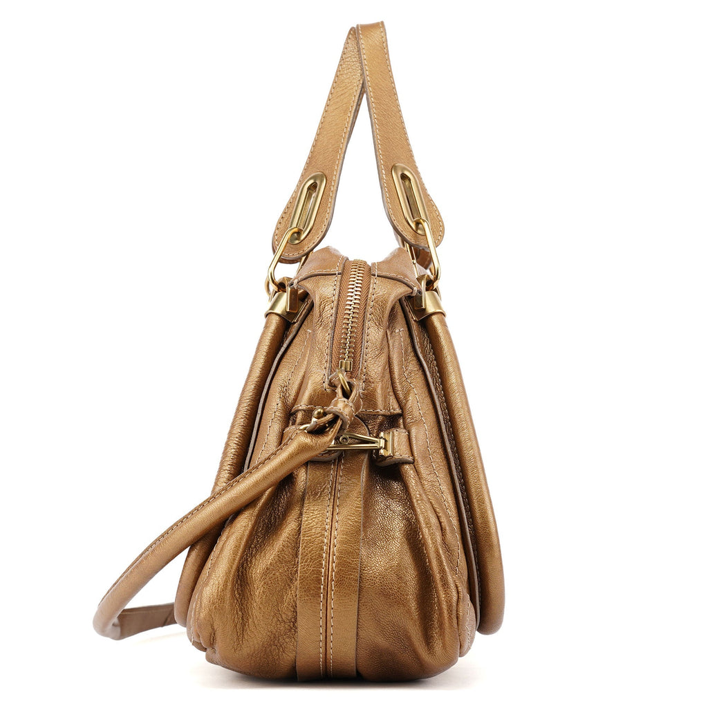 Bronze Leather Paraty 2-Way Shoulder Bag