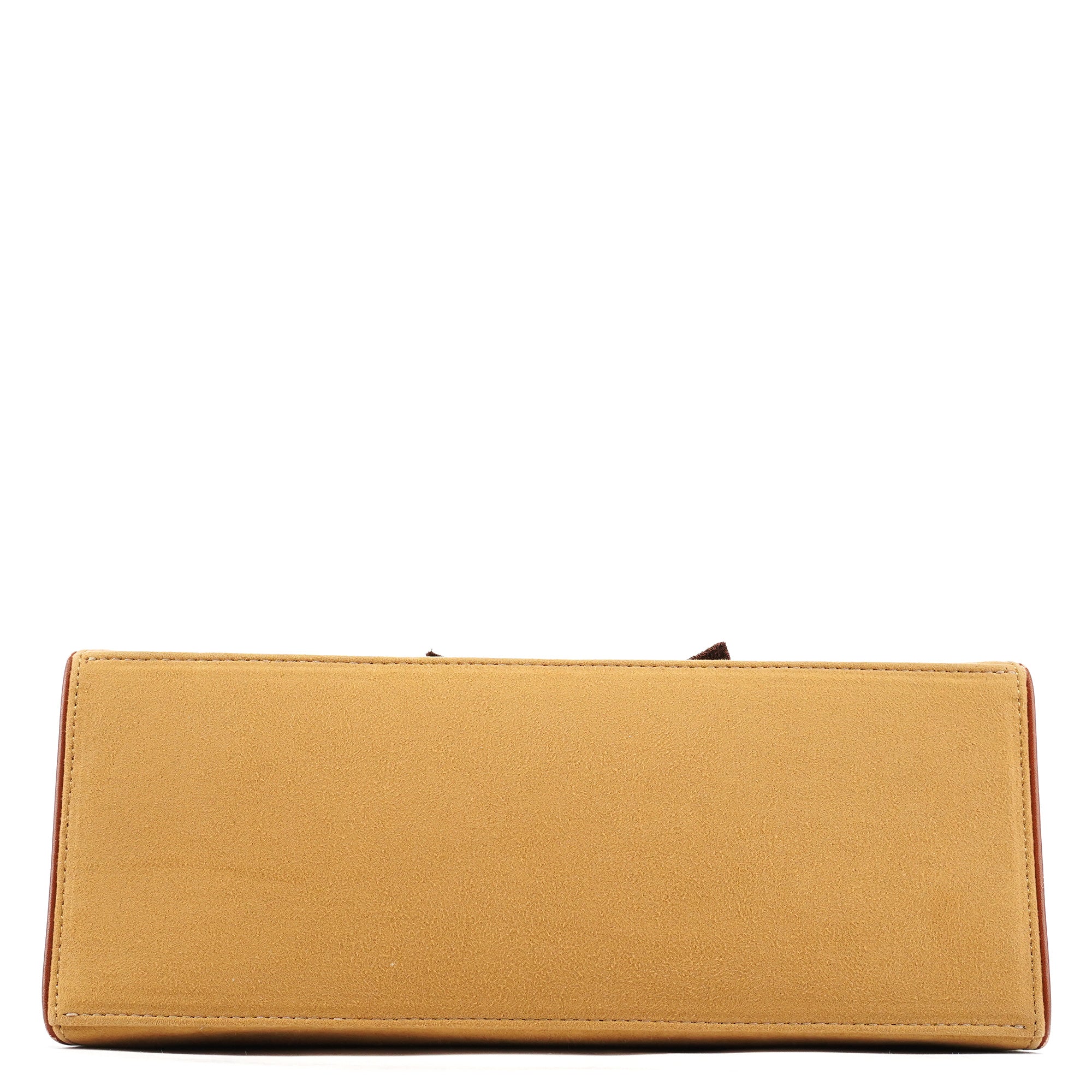 Brown Beige Floral Embroidered Bag