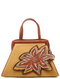 Brown Beige Floral Embroidered Bag