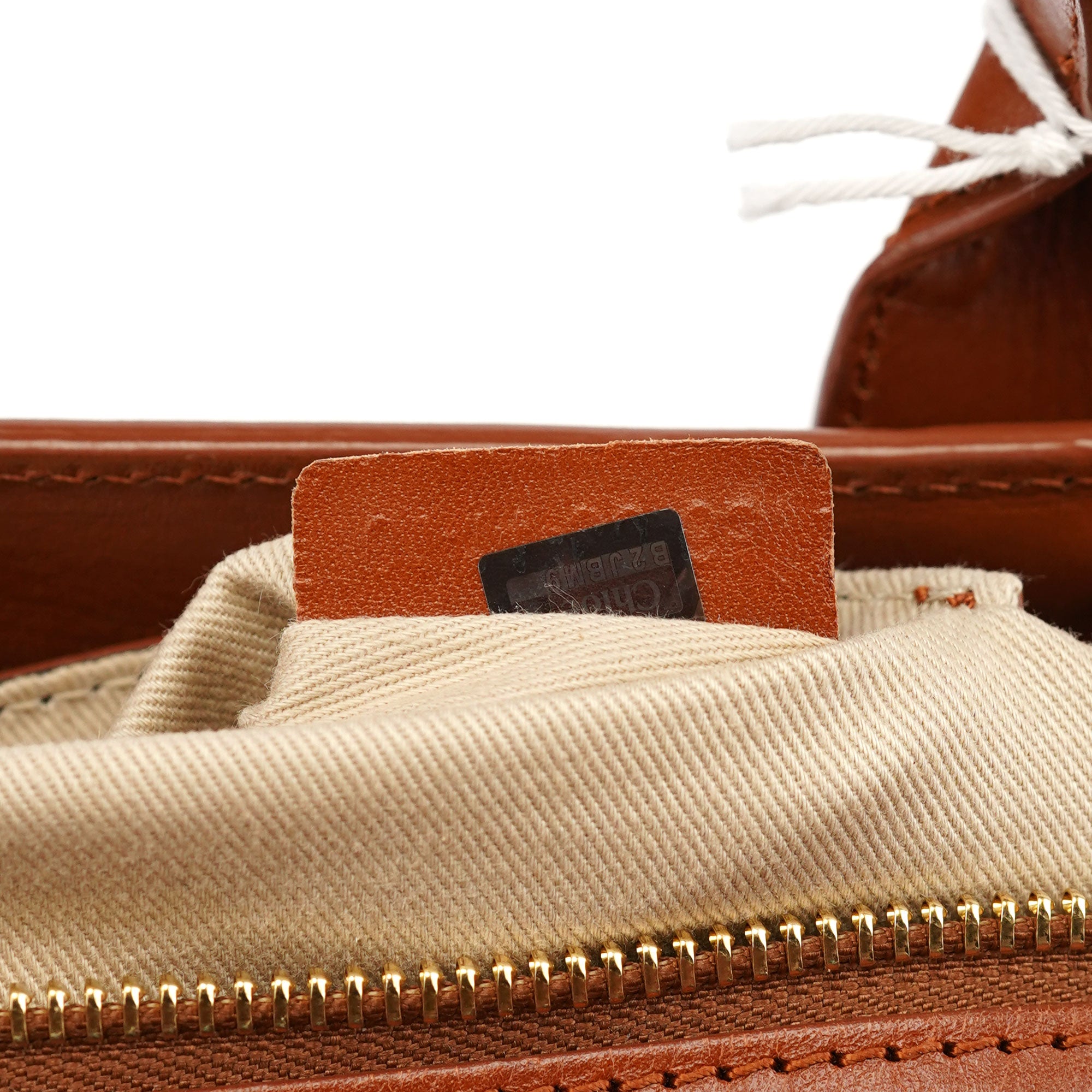 Brown Black Calfskin Leather 2-Way Bag