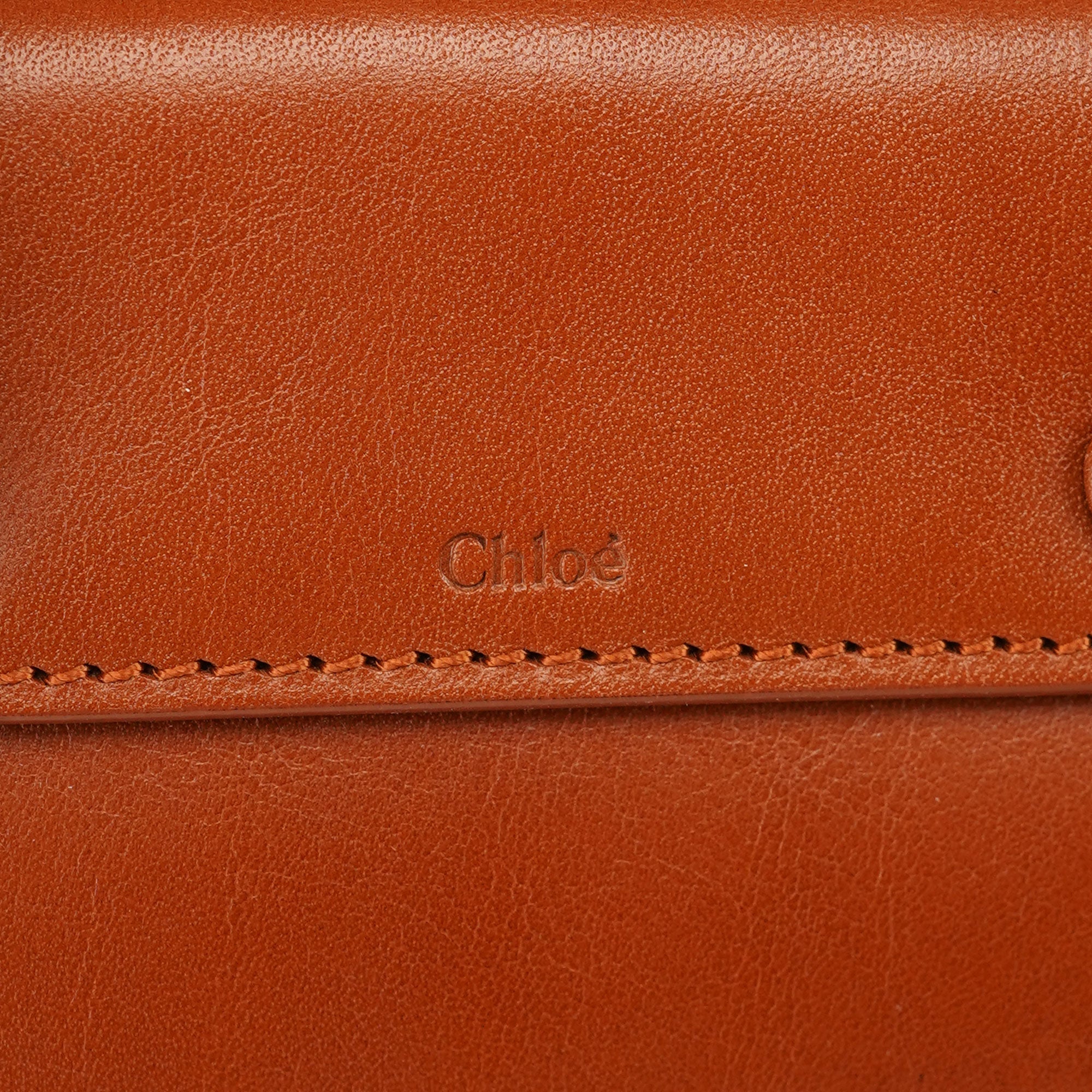 Brown Black Calfskin Leather 2-Way Bag