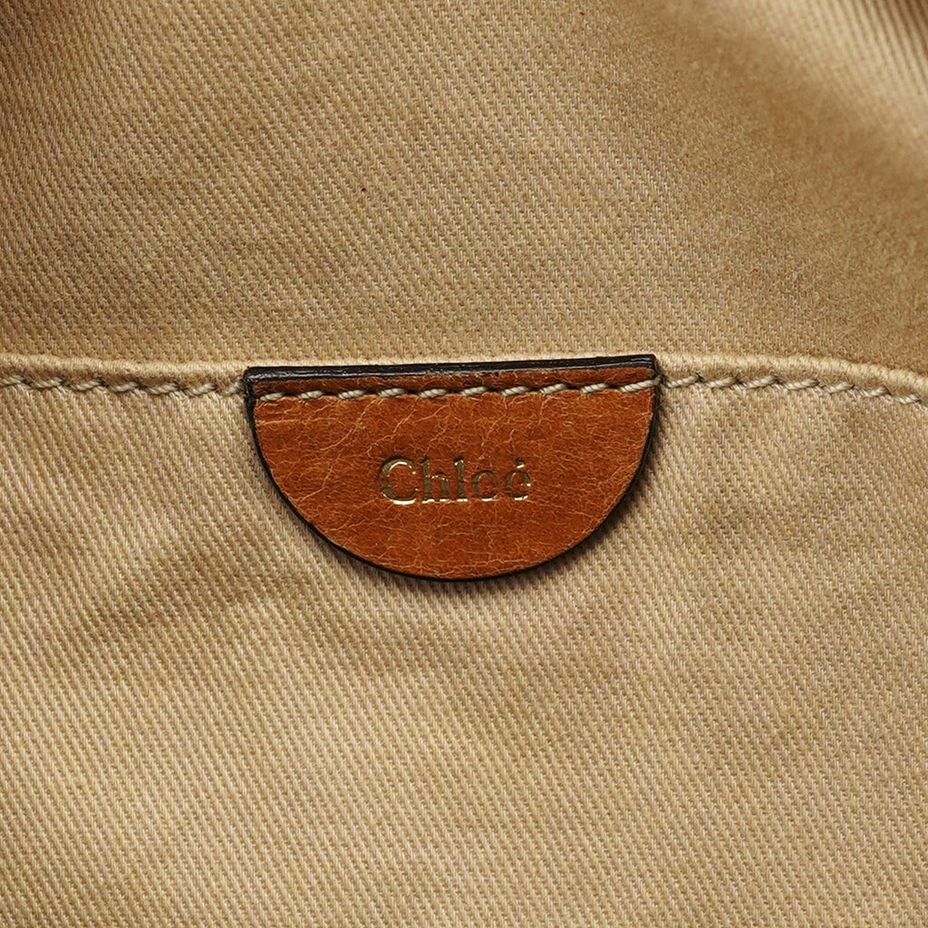 Brown Calfskin Boston 2-Way Bag
