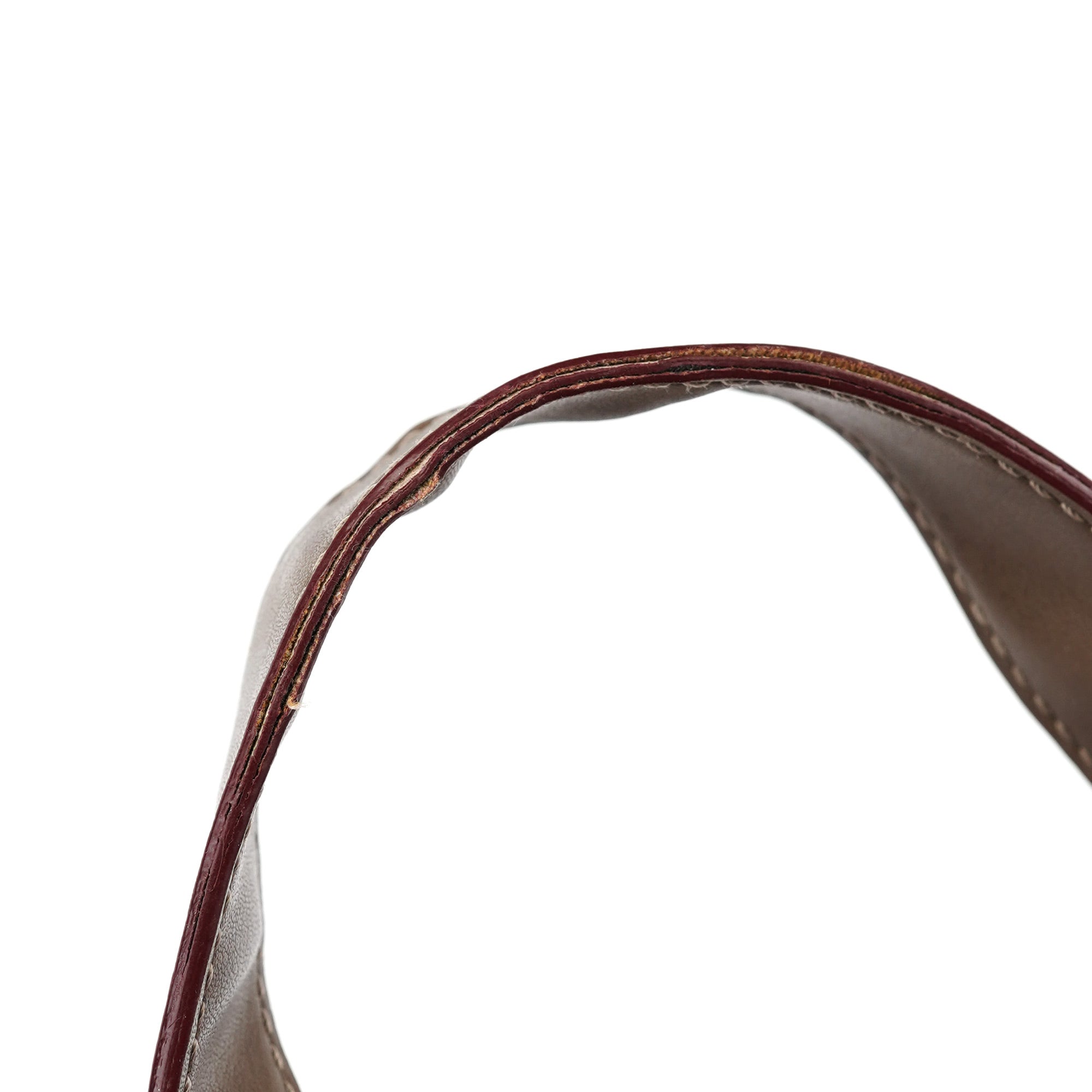 Brown Calfskin Boston 2-Way Bag