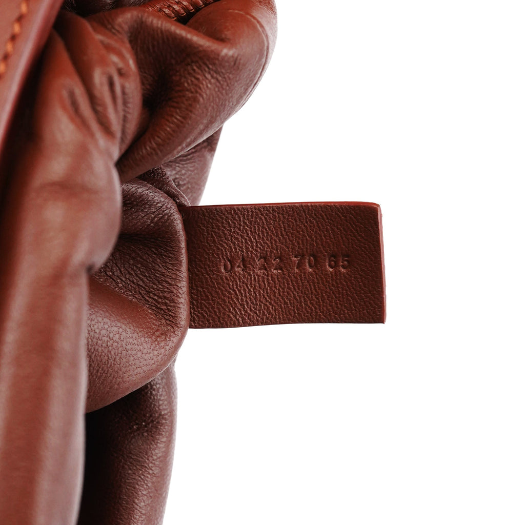 Brown Calfskin Leather C Shoulder Bag