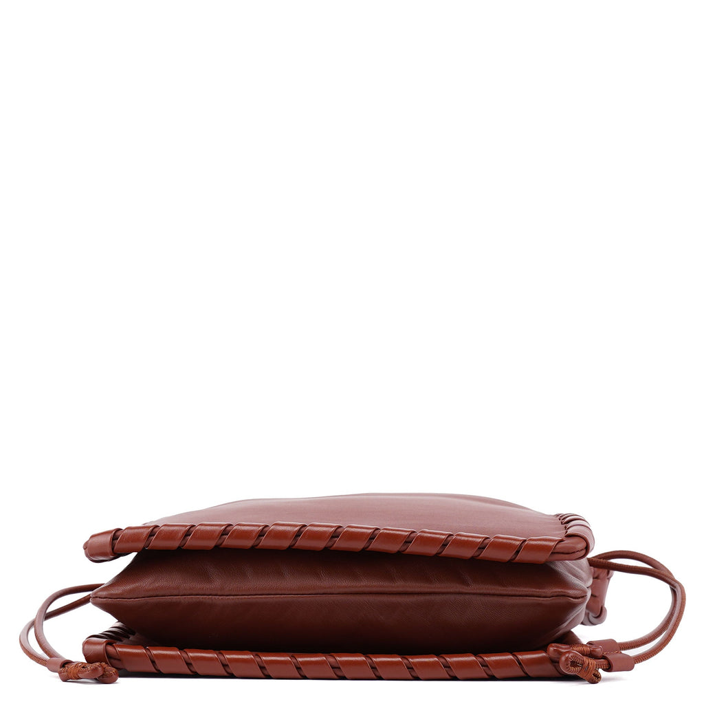 Brown Calfskin Shoulder Bag