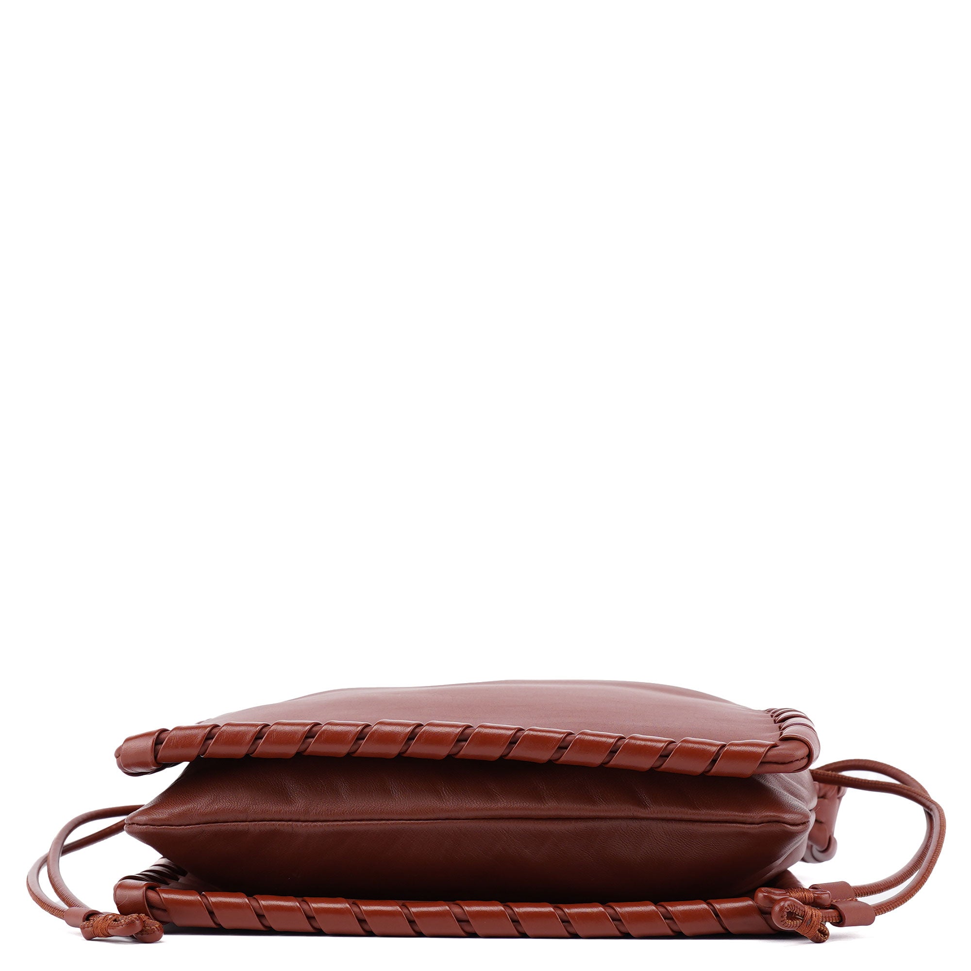 Brown Calfskin Shoulder Bag