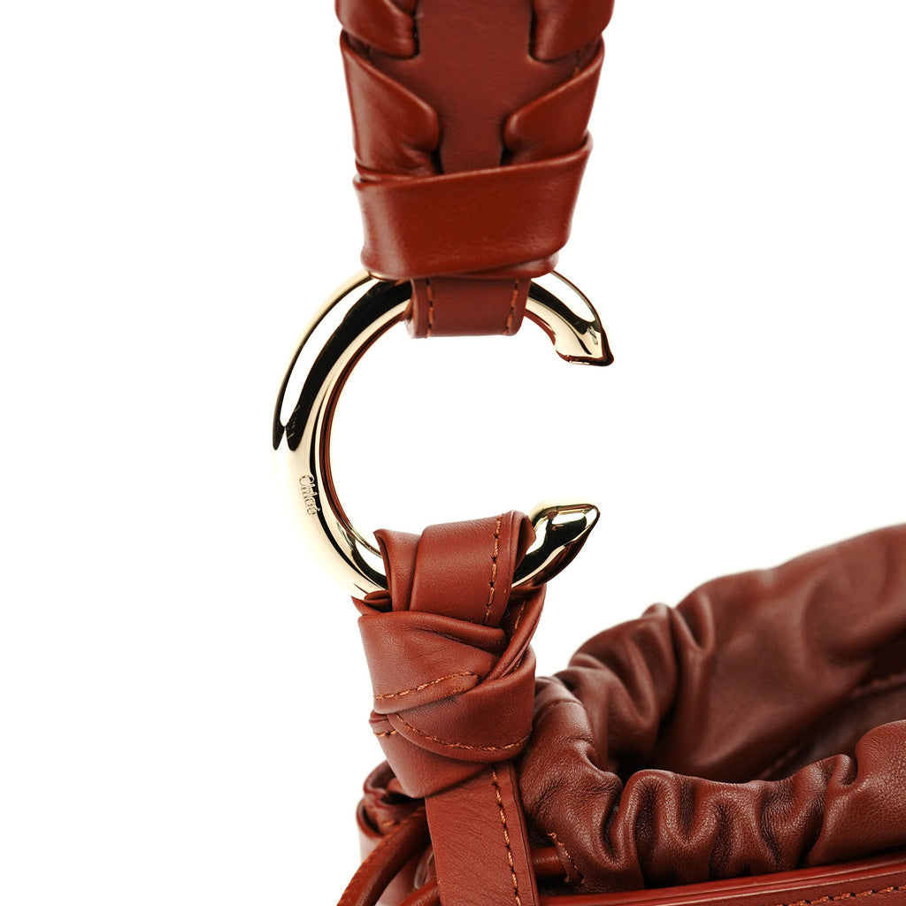 Brown Calfskin Shoulder Bag