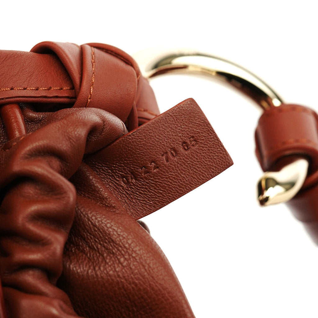 Brown Calfskin Shoulder Bag