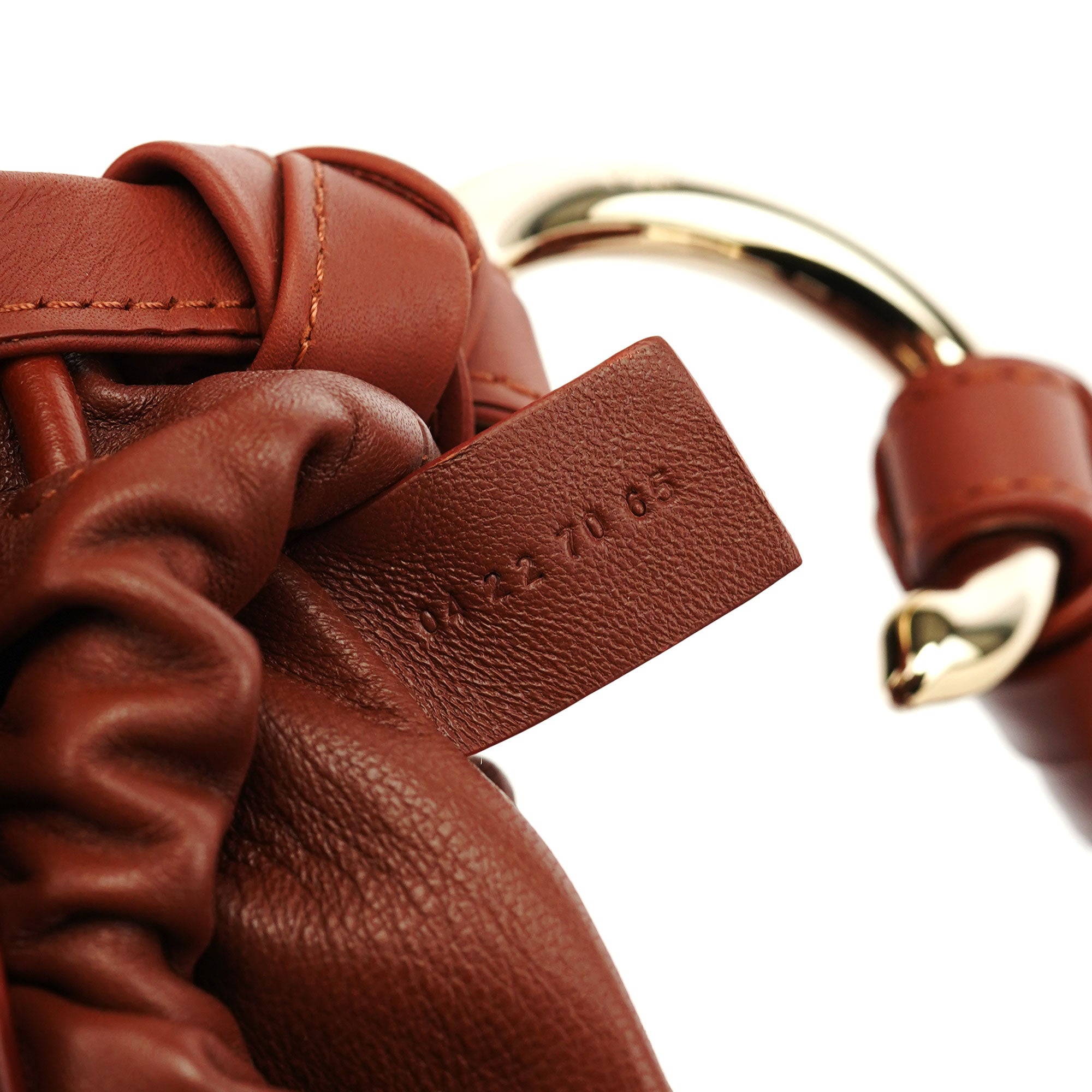 Brown Calfskin Shoulder Bag