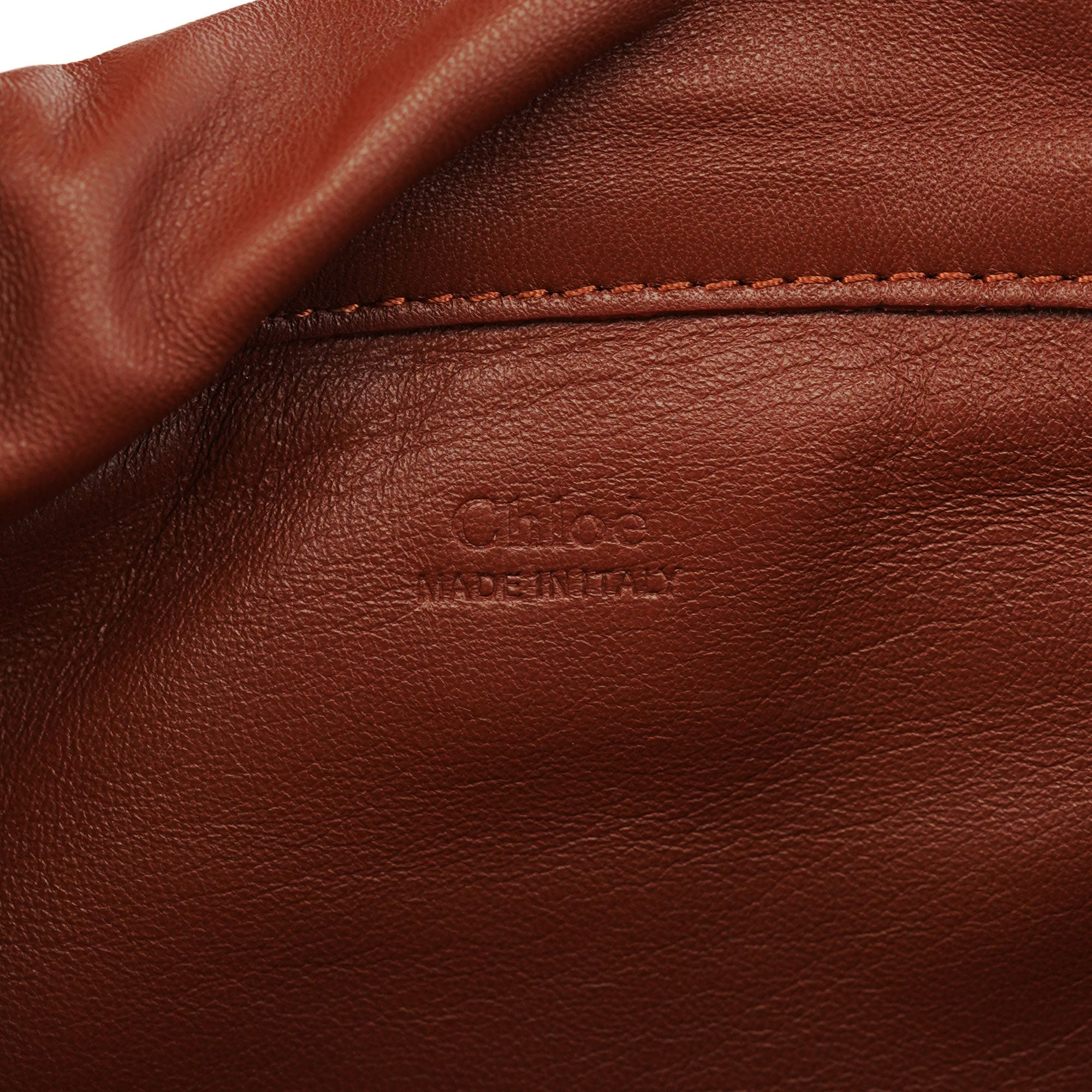 Brown Calfskin Shoulder Bag
