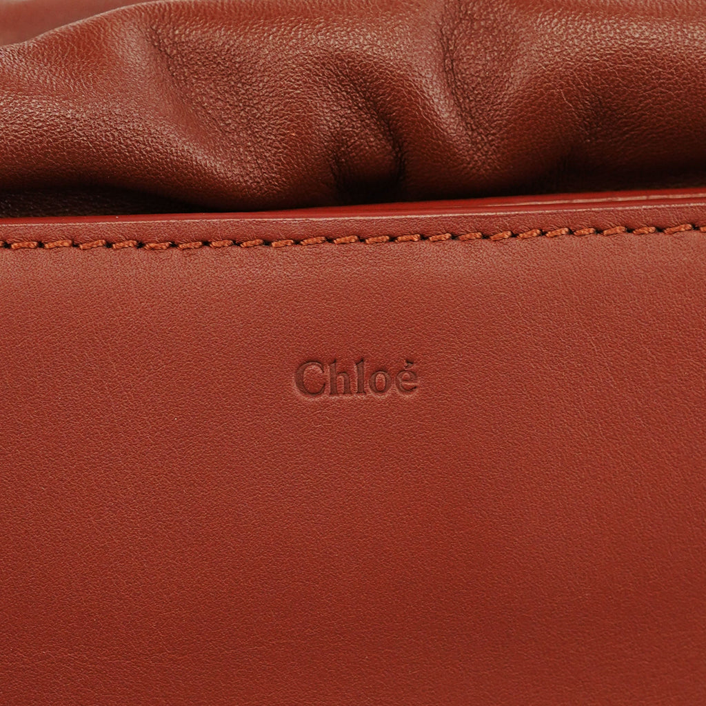 Brown Calfskin Shoulder Bag