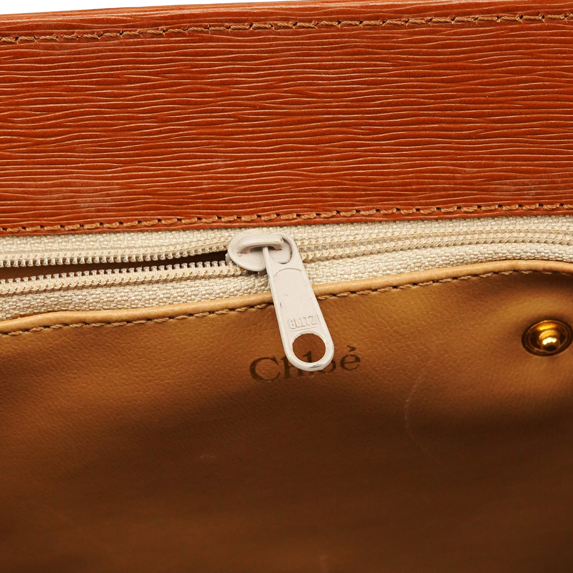 Brown Epi Leather Ribbon Top Handle 2-Way Bag
