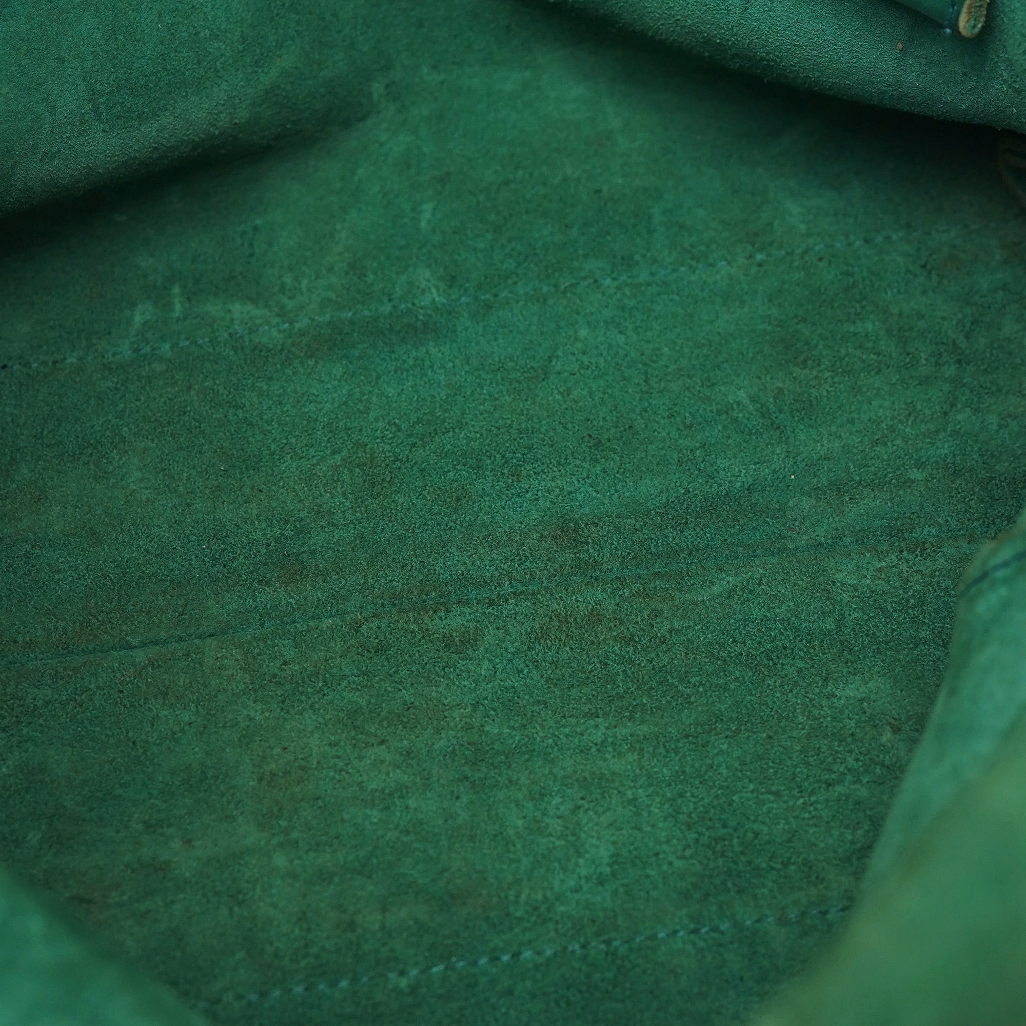 Brown Green Leather Tote Bag