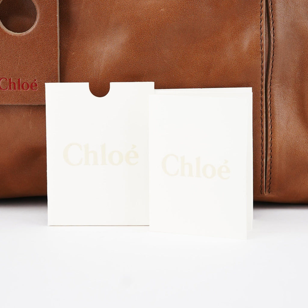 Brown Lambskin 2-Way Tote Bag