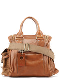 Brown Lambskin 2-Way Tote Bag