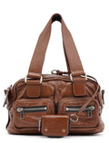 Brown Lambskin Betty Tote Bag