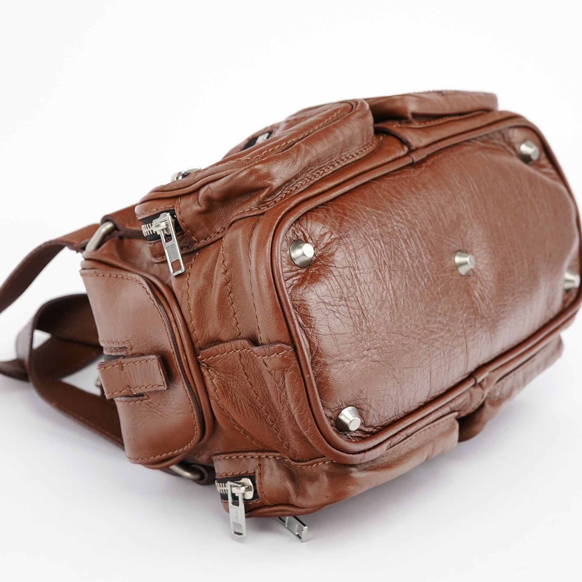 Brown Lambskin Betty Tote Bag