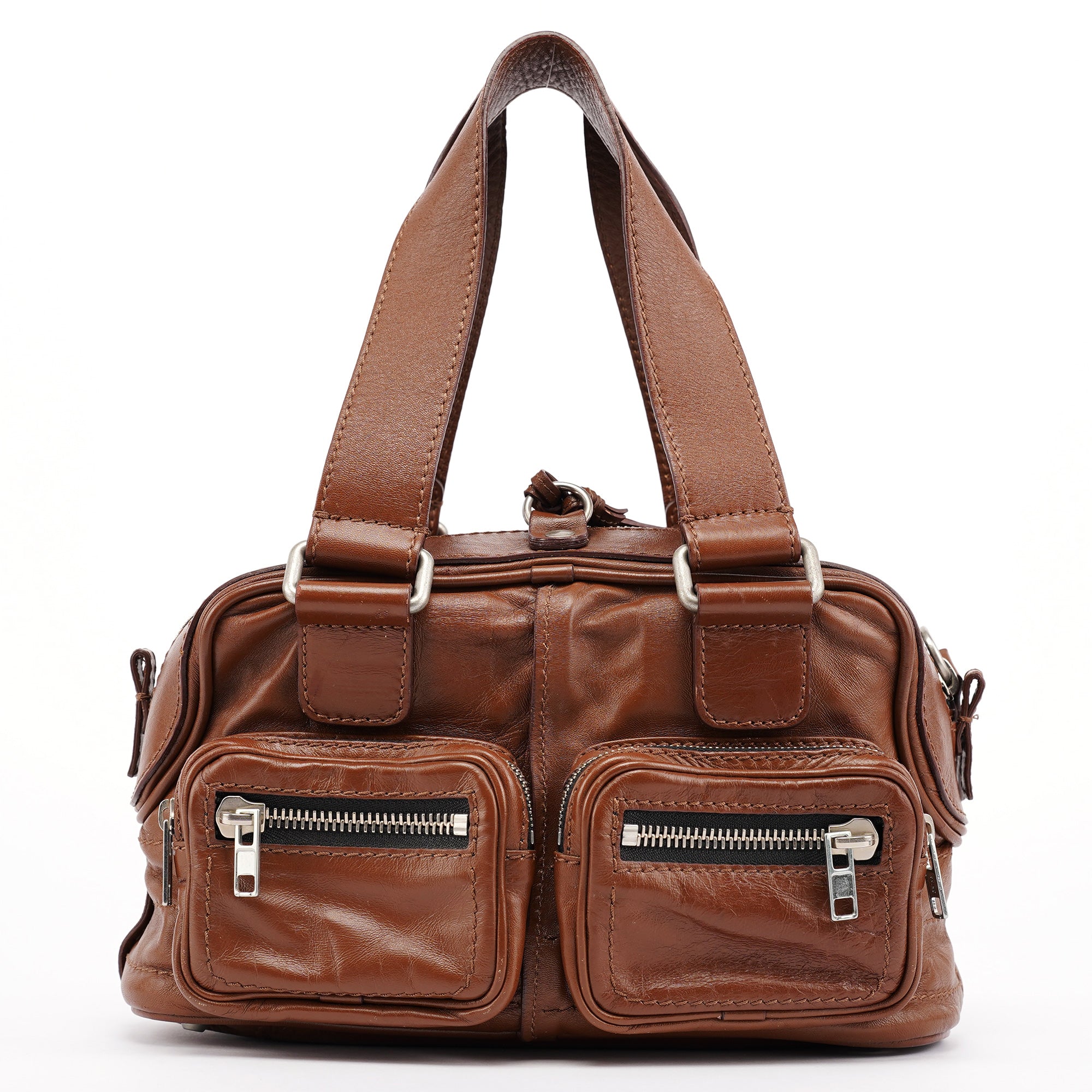 Brown Lambskin Betty Tote Bag