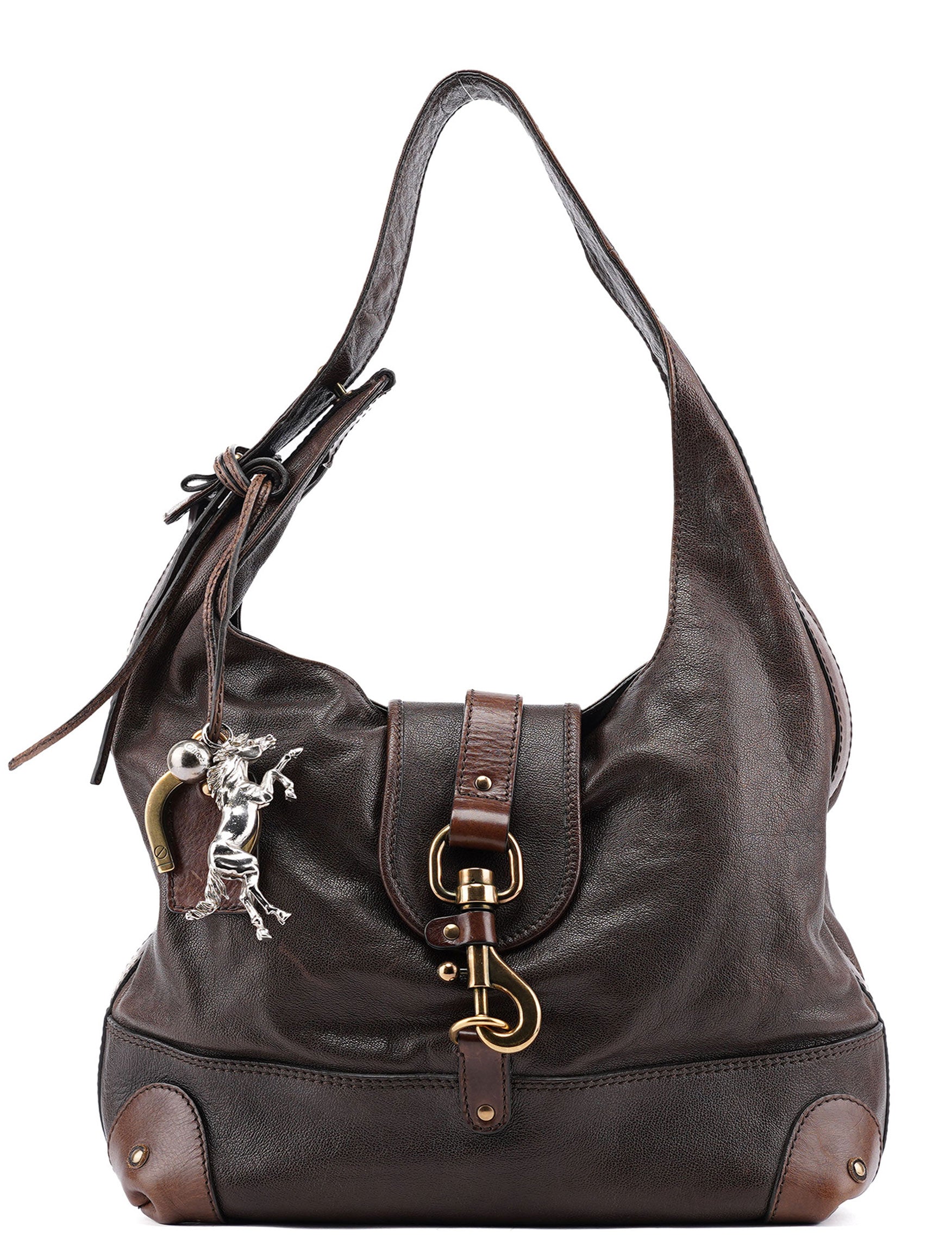 Brown Lambskin Kerala Shoulder Bag