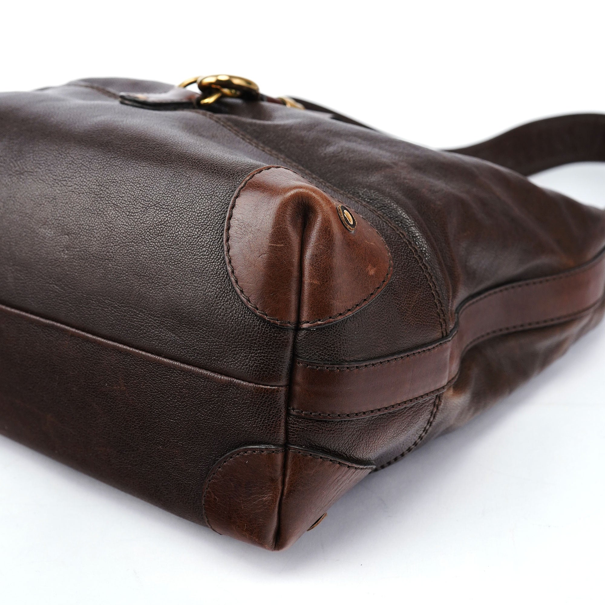 Brown Lambskin Kerala Shoulder Bag