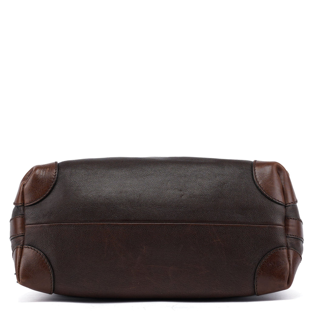 Brown Lambskin Kerala Shoulder Bag