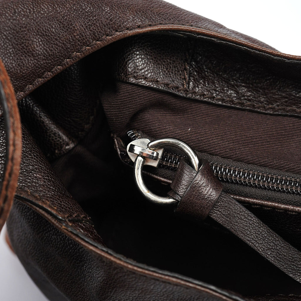 Brown Lambskin Kerala Shoulder Bag