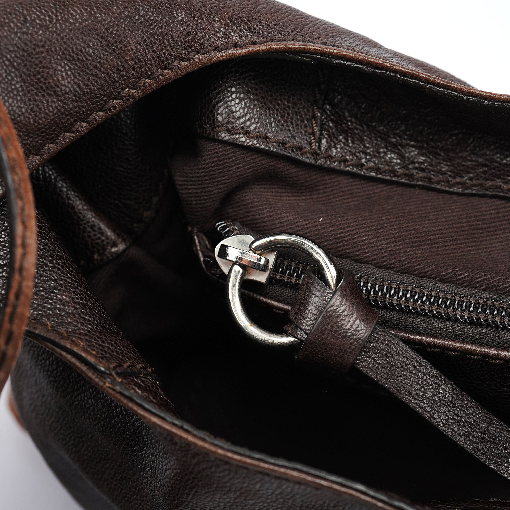 Brown Lambskin Kerala Shoulder Bag