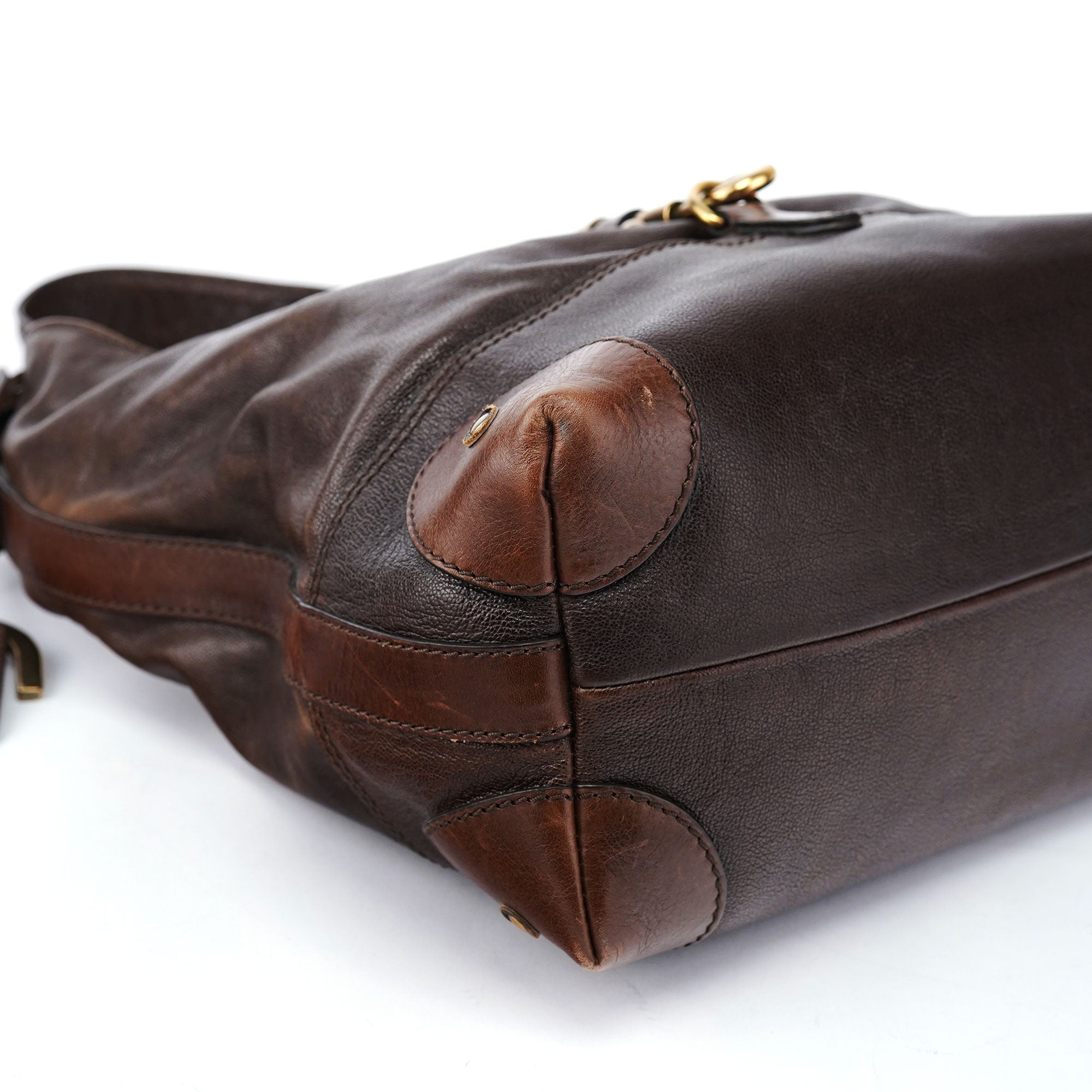 Brown Lambskin Kerala Shoulder Bag