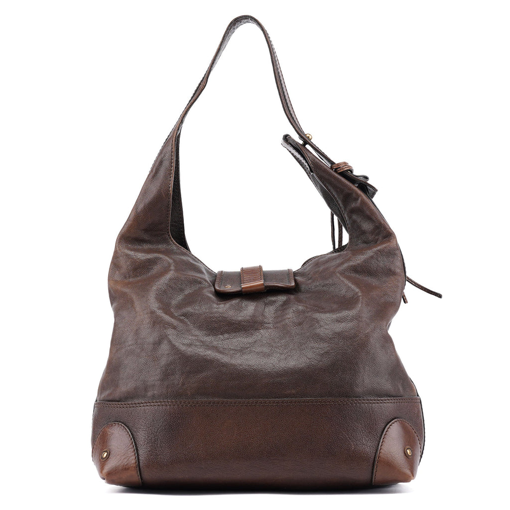 Brown Lambskin Kerala Shoulder Bag